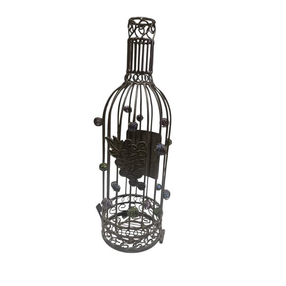 Metal Rustic Wine Bottle Cork Cage Holder - Picture 7 of 9